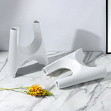 SOGA 2X 31x32cm Ornament Modern Minimalist Bottle Holder Stylish Cylindrical Stand and Plant Pots for Home Décor