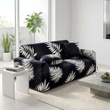 SOGA 2-Seater Leaf Design Sofa Cover Couch Protector High Stretch Lounge Slipcover Home Decor