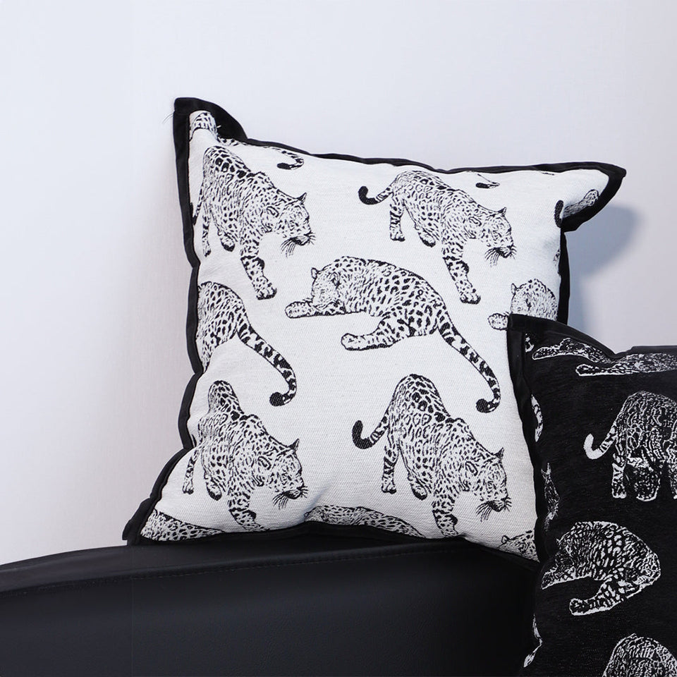 SOGA 2X 45cm Throw Pillow White Leopard Light Luxury Decorative Cushion for Living Room