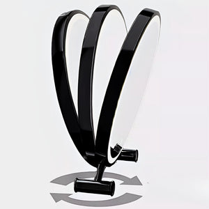 SOGA 2X 40cm Black Smart Makeup Bedroom Table Mirror Cat Ear Style No LED Light