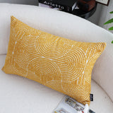 SOGA 2X 35cm Mustard Yellow Throw Pillow Geometric Indoor and Outdoor Corded for Home Decor