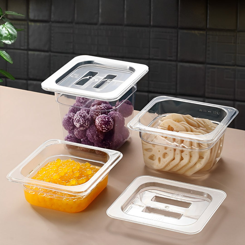 SOGA Clear Gastronorm 1/6 GN Lid Food Tray Top Cover Bundle of 6