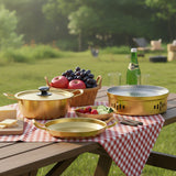 SOGA Kitchenware Bundle – Gold & Yellow Dry Pots and Ramen Pot for Stylish Kitchen Cooking