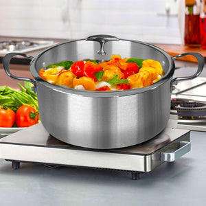 SOGA Stainless Steel 28cm Casserole With Lid Induction Cookware