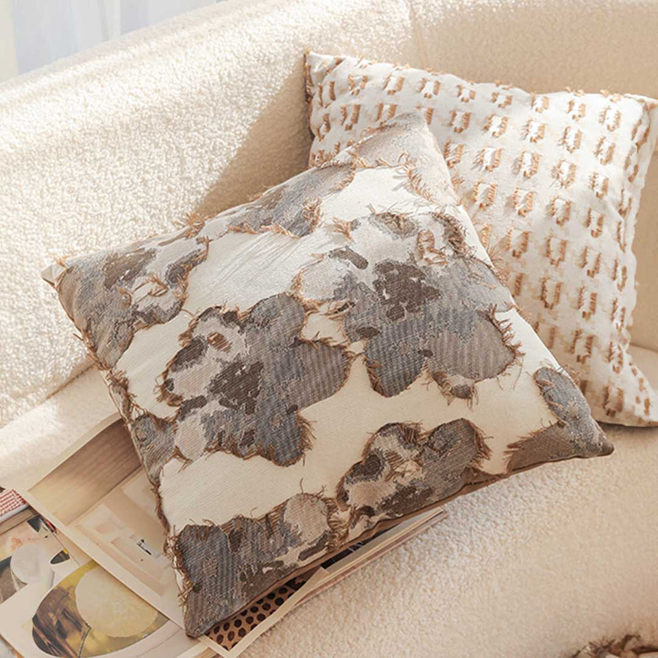 SOGA 50cm Square Vintage Decorative Embroidered Floral Throw Pillow