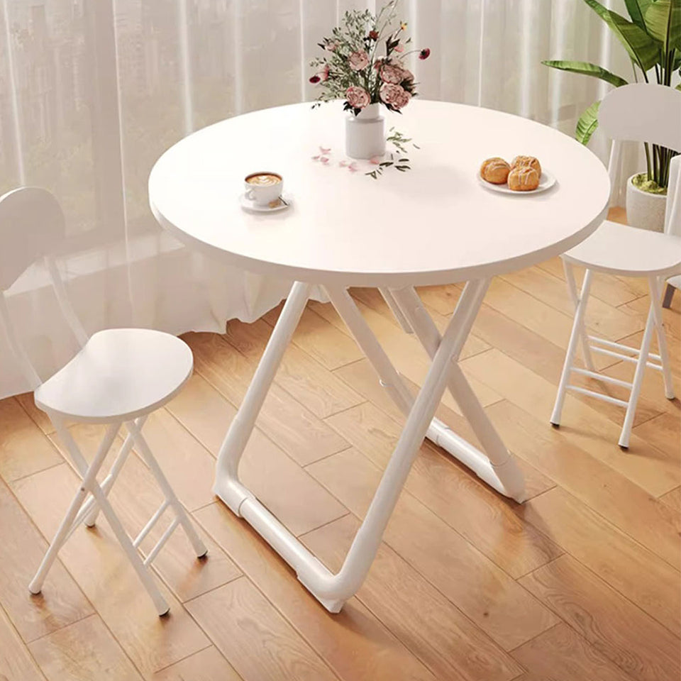 SOGA 80cm White Modern Minimalist Table with Sleek Surface Stylish and Functional Design