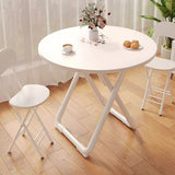 SOGA 80cm White Modern Minimalist Table with Sleek Surface Stylish and Functional Design