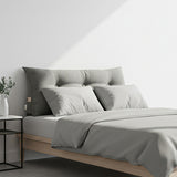 SOGA 100cm Light Grey Triangular Wedge Bed Pillow Headboard Backrest Bedside Tatami Cushion Home Decor