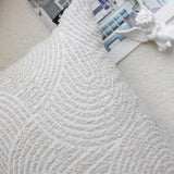 SOGA 2X 35cm Throw Pillow Off White Lumbar Embroidered Decorative Cover Stitch for Home Decor