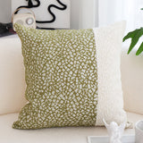 SOGA 50cm Modern Two-Tone Textured Block Design Throw Pillow