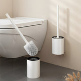 SOGA 2X 27cm Wall-Mounted Toilet Brush with Holder Bathroom Cleaning Scrub White