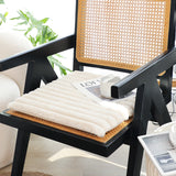 SOGA 2X Cream Corduroy Square Cushion Soft Leaning Plush Backrest Throw Seat Pillow