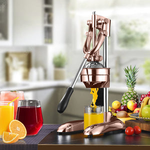 SOGA Stainless Steel Manual Juicer Hand Press Juice Extractor Squeezer Lemon Orange Citrus Gold