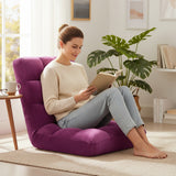 SOGA 4X Floor Recliner Folding Lounge Sofa Futon Couch Folding Chair Cushion - Magenta