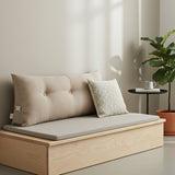 SOGA 2X 100cm Beige Triangular Wedge Bed Pillow Headboard Backrest Bedside Tatami Cushion Home Decor