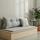 SOGA 4X 100cm Silver Triangular Wedge Bed Pillow Headboard Backrest Bedside Tatami Cushion Home Decor