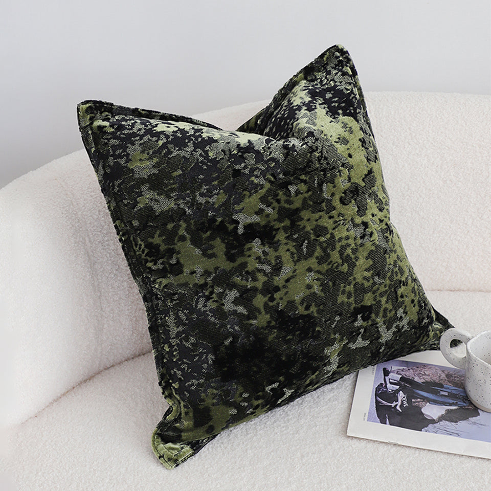 SOGA 2X 50cm Forest Green Crushed Velvet Decorative Throw Pillow