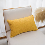 SOGA 2X Boucle Textured Cushion 30x50cm Mustard Yellow Soft Cozy Decorative Throw Pillow