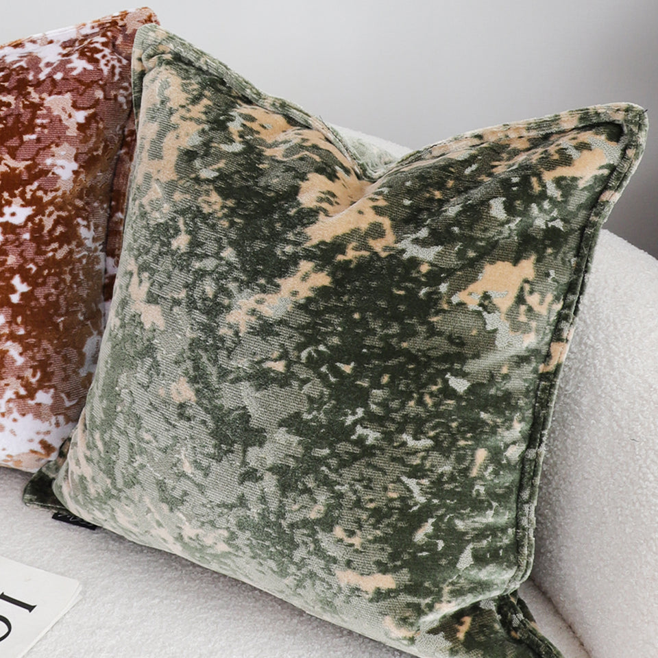 SOGA 2X 50cm Green Gold Crushed Velvet Decorative Throw Pillow