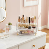 SOGA 2 Tier Transparent Multifunctional Countertop Cosmetic Storage Makeup Skincare Holder Jewelry Cabinet Bathroom Desk Drawer Vanity Organiser