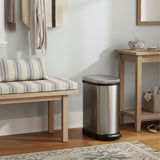 SOGA 4X Foot Pedal Stainless Steel Rubbish Recycling Garbage Waste Trash Bin 10L U