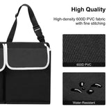 SOGA 4X Oxford Cloth Car Storage Trunk Organiser Backseat Multi-Purpose Interior Accessories Black