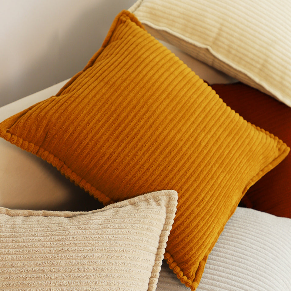 SOGA 50cm Throw Pillow Mustard Wabi Sabi Arches Indoor and Outdoor Kavka for Home Decor