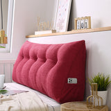 SOGA 4X 100cm Rose Red Triangular Wedge Bed Pillow Headboard Backrest Bedside Tatami Cushion Home Decor