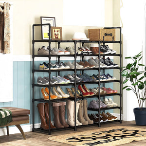 SOGA 19-Shelf Tier Shoe Storage Shelf Space-Saving Caddy Rack Organiser with Handle