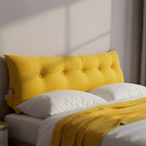 SOGA Home & Living Bundle – Yellow Triangular Wedge Pillow & Yellow Striped Flannel Throw