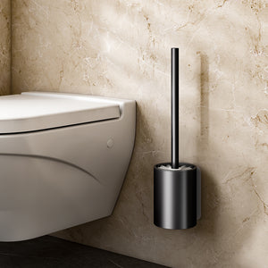 SOGA Wall-Mounted Toilet Brush with Holder Black 27cm