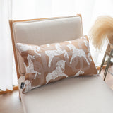 SOGA 35cm Bohemian Camel Brown White Horse Pattern Throw Pillow