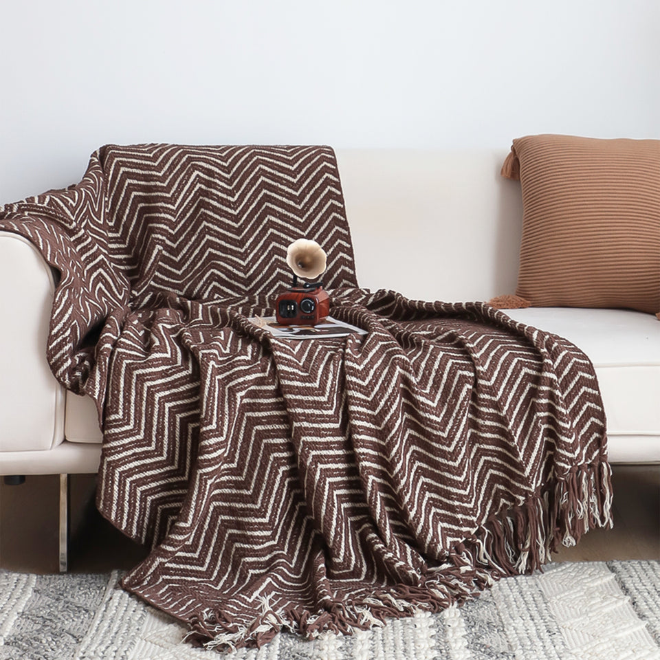 SOGA 2X Chocolate Brown Throw Blanket 130x170cm Soft Polyester