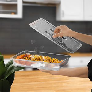 SOGA Clear Gastronorm 1/3 GN Lid Food Tray Top Cover Bundle of 4