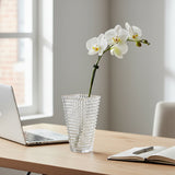 SOGA 28cm Handcrafted Clear Glass Vase Classic Design for Home Decor