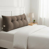 SOGA 120cm Coffee Triangular Wedge Bed Pillow Headboard Backrest Bedside Tatami Cushion Home Decor