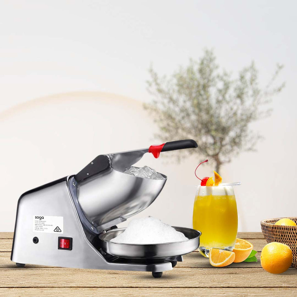 SOGA Ice Shaver 300W Electric Ice Crusher Snow Cone Maker Shaved Machine