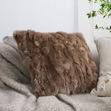 SOGA 50cm Luxurious Taupe Faux Fur Plush Textured Throw Pillow