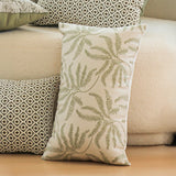 SOGA 2X 35cm Botanical Green Fern Leaf Embroidered Decorative Throw Pillow