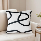 SOGA 2X 45cm Square Modern Minimalist Black Letter Print Decorative Throw Pillow