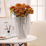 SOGA 22.5cm Handcrafted Clear Glass Vase Classic Design for Home Decor