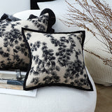 SOGA 2X 45cm Throw Pillow Black and White Wide Border Square Pillow Stylish Decorative Cushion Living Room