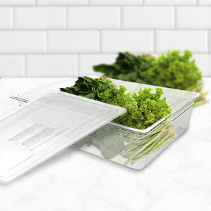 SOGA 4-Pack 1/1 GN Pan 150mm Clear Gastronorm Food Storage Containers with Lids