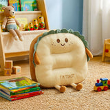 SOGA 2X Smiley Face Toast Bread Cushion Stuffed Car Seat Plush Cartoon Back Support Pillow Home Decor