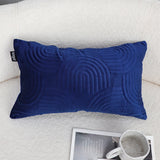 SOGA 30cm Blue Textured Geometric Pattern Decorative Throw Pillow