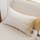 SOGA 2X 30cm Beige Quilted Grid Pattern Decorative Throw Pillow