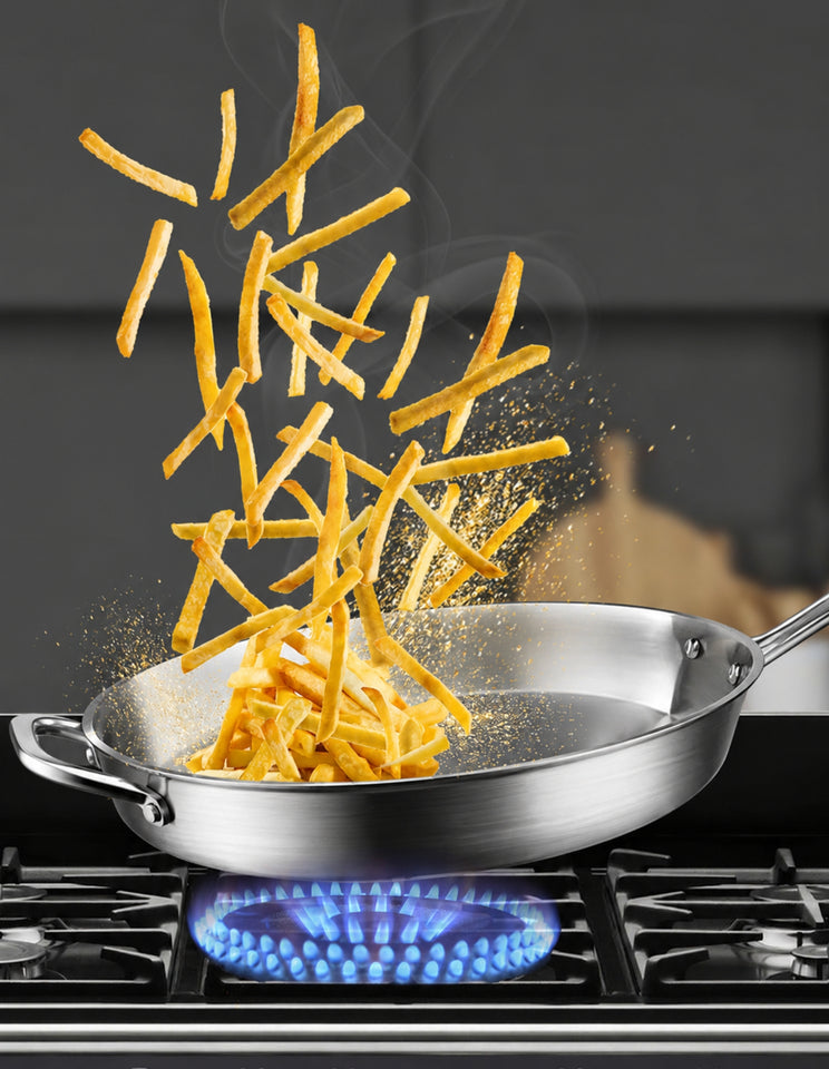 SOGA Stainless Steel Induction Fry Pan 36cm