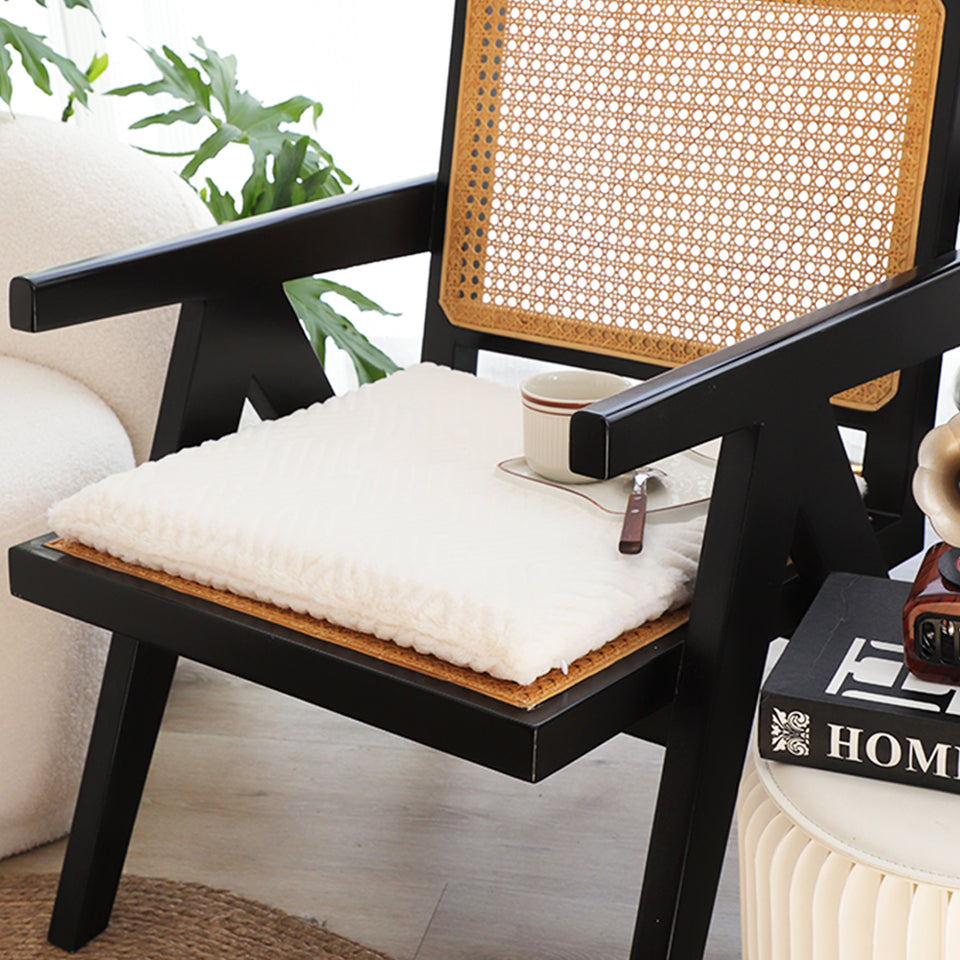 SOGA 2X  White Chevron Square Cushion Soft Leaning Plush Backrest Throw Seat Pillow