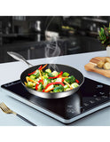 SOGA Stainless Steel Non-Stick Induction Fry Pan Set 22cm & 34cm