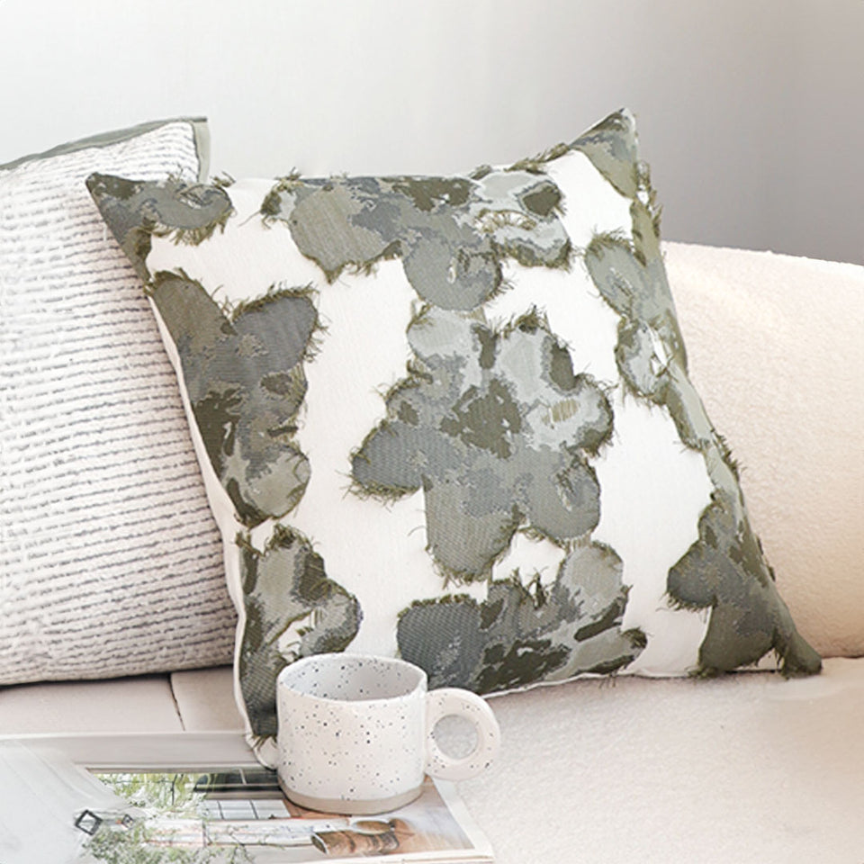 SOGA 2X 45cm Abstract Gray Floral Watercolor Print Contemporary Throw Pillow